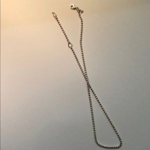 LAGOS 16-18 inch adjustable silver necklace.